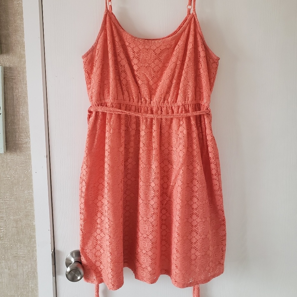 Coral sun dress